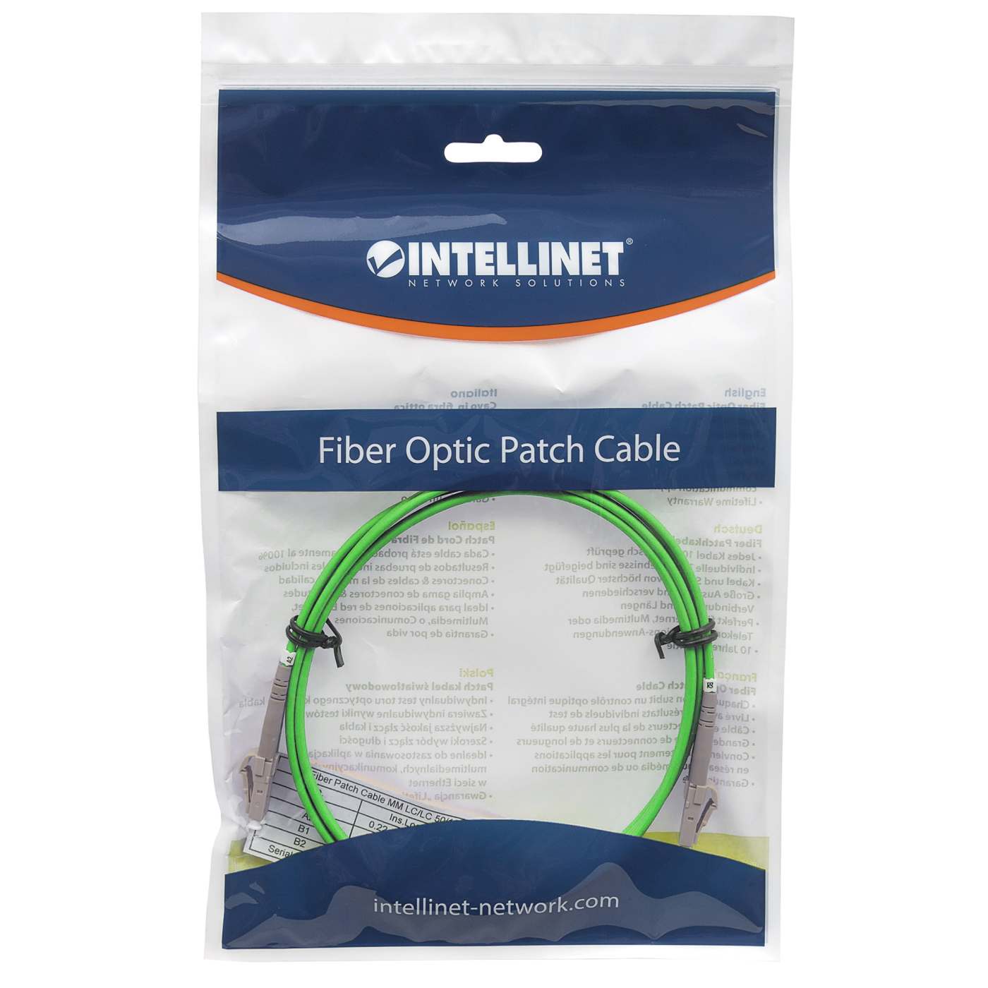 3 m LC to LC UPC Fiber Optic Patch Cable, 2.0 mm, Duplex, OFNR, OM5 Multimode, Lime Green Image 5