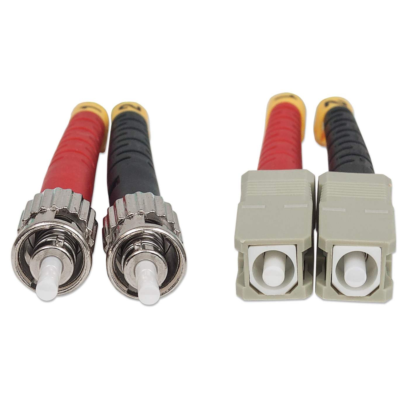 3 m ST to SC UPC Fiber Optic Patch Cable, 3.0 mm, Duplex, LSZH, OM3 Multimode, Aqua Image 4