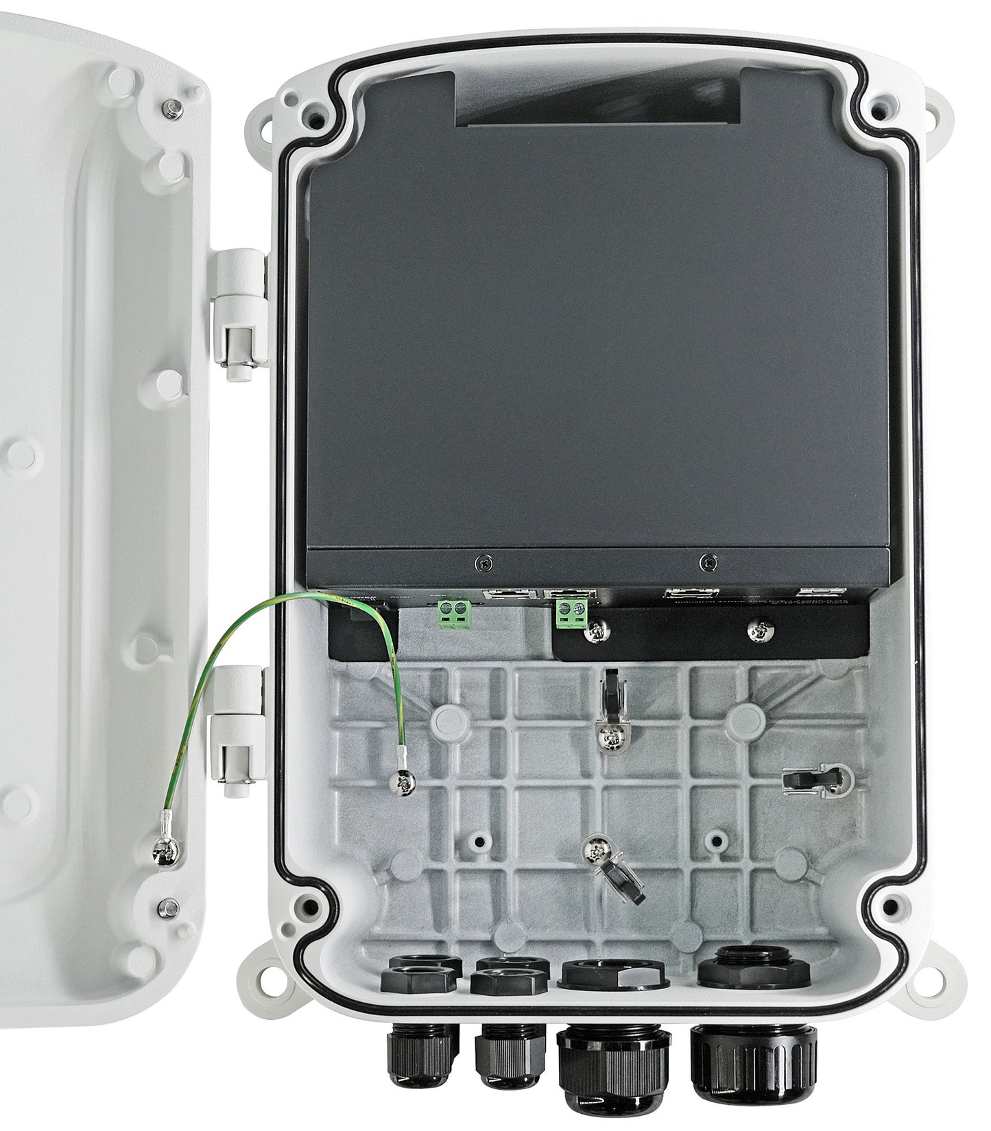 Outdoor 4-Port IP67/IK10 Gigabit PoE+ Switch with 2 SFPs and 2 RJ45 Uplink Ports and 12~56VDC Input | 120W