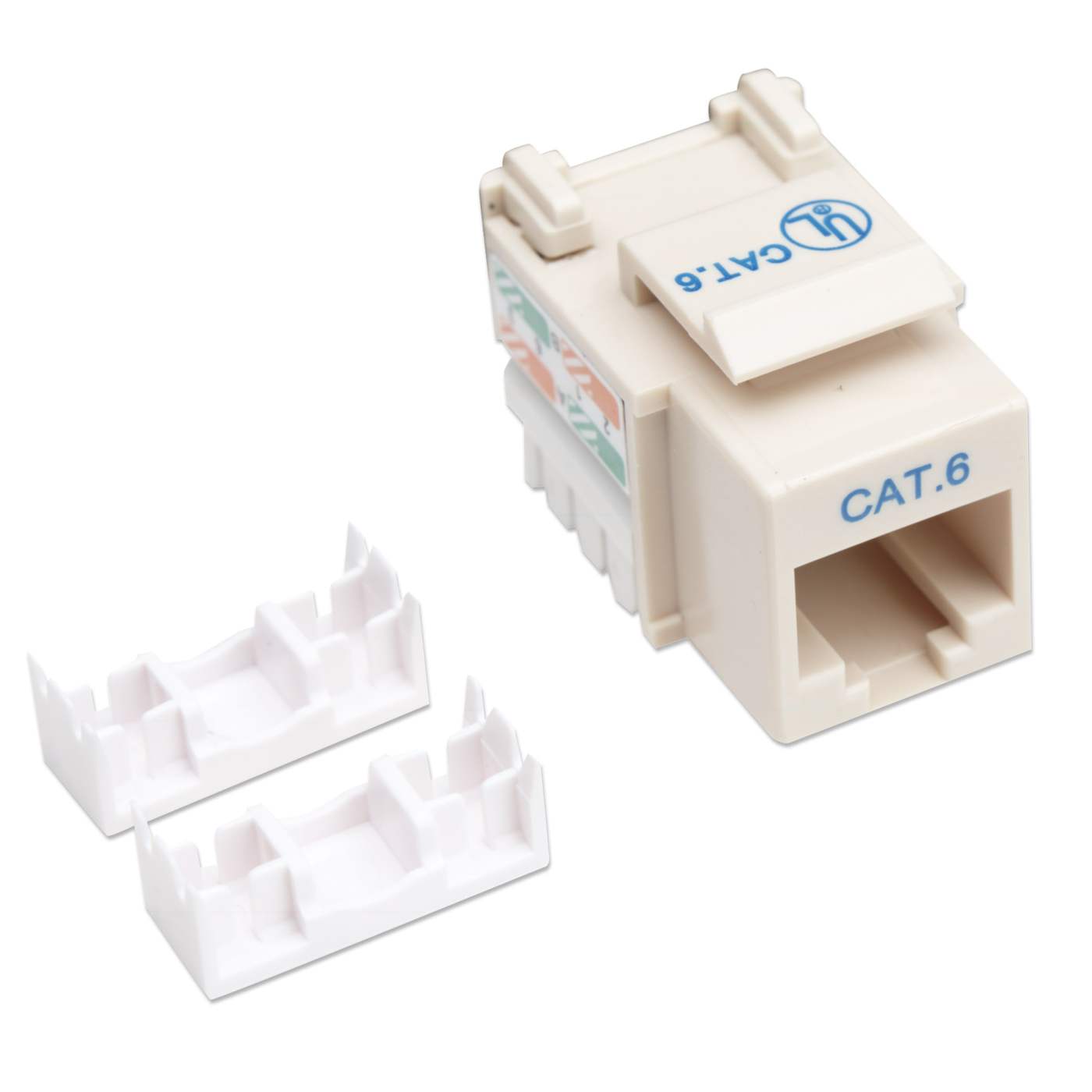 Cat6 Punch-Down Keystone Jack, Ivory Image 3