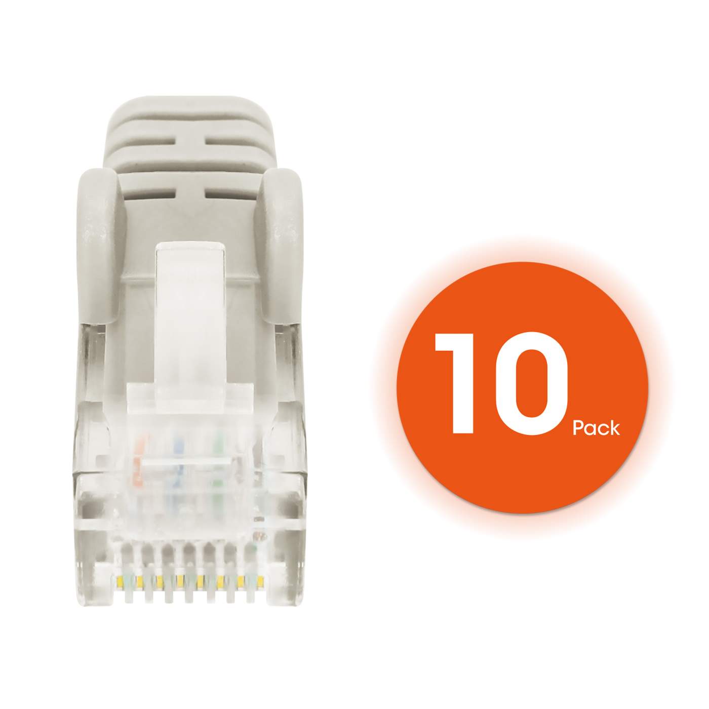 Cat6 U/UTP Slim Network Patch Cable, 0.5 ft., Gray, 10-Pack Image 5