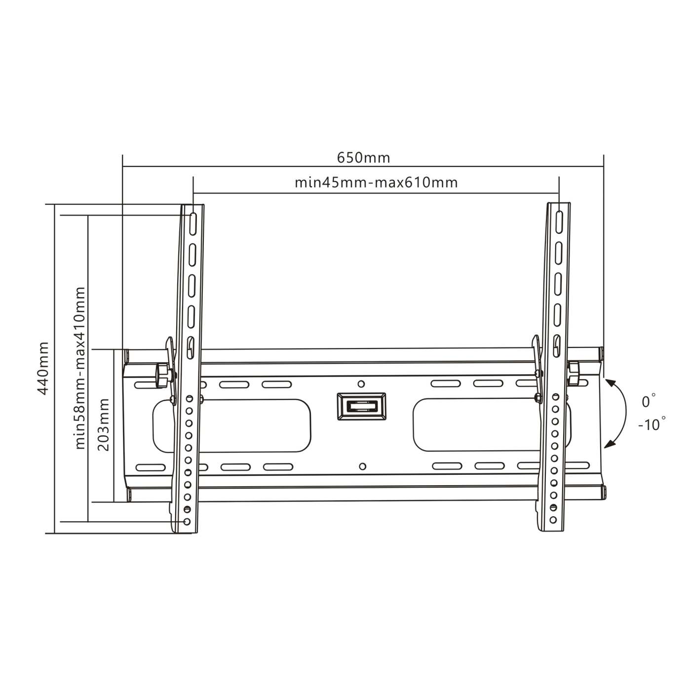 Heavy-Duty Large-Screen Tilting TV Wall Mount, for 37" to 70" Displays Image 7