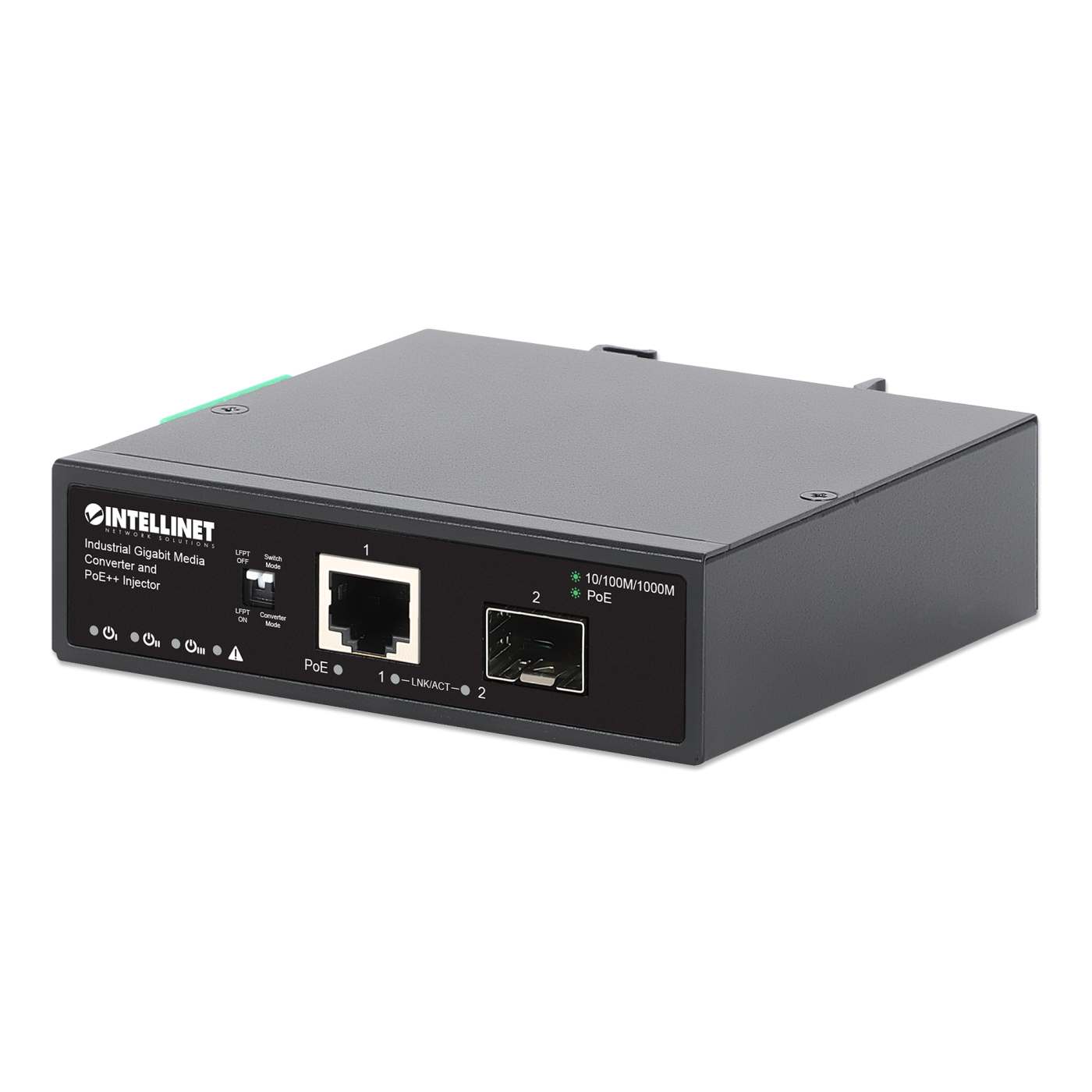 Industrial Gigabit Media Converter and PoE++ Injector Image 1