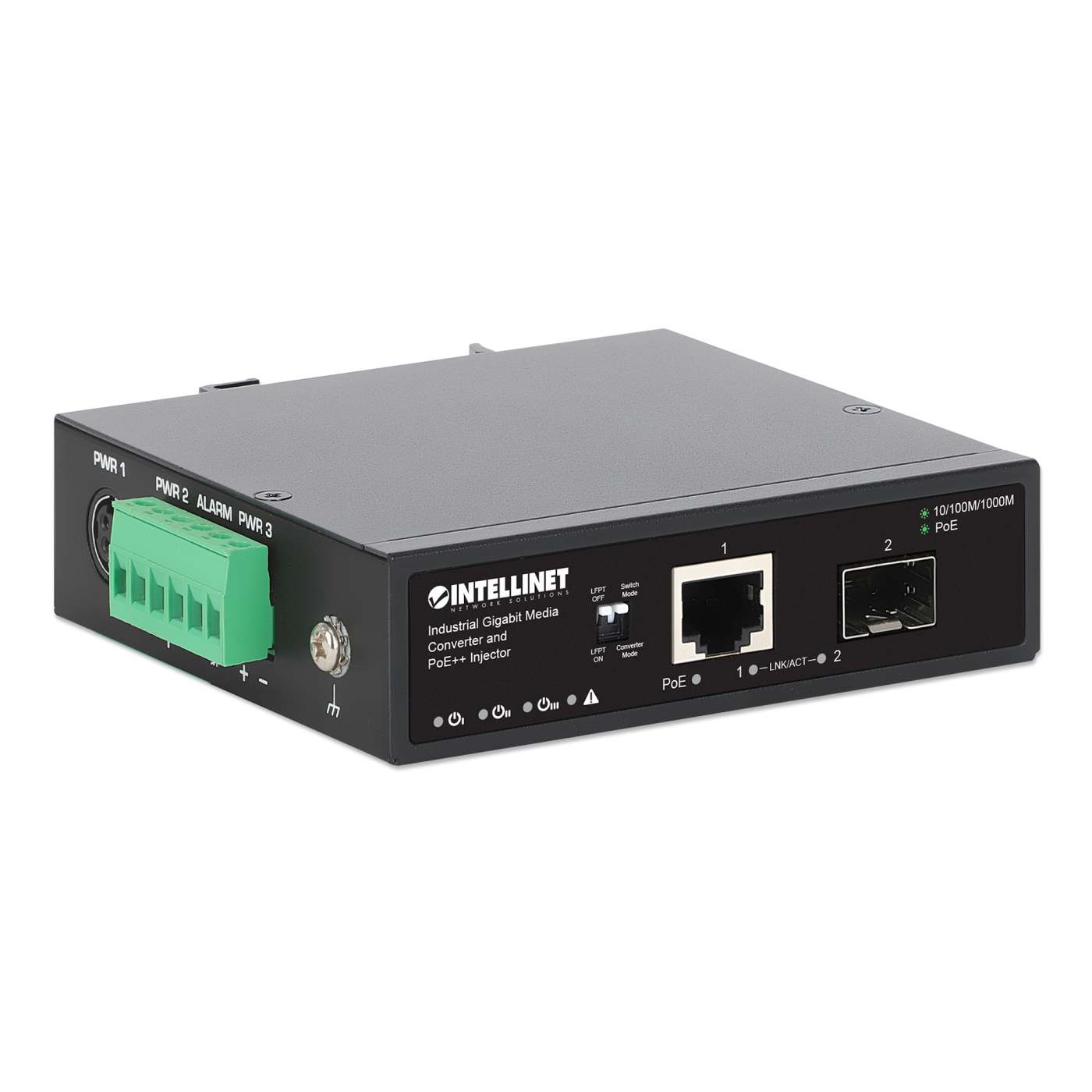 Industrial Gigabit Media Converter and PoE++ Injector Image 2