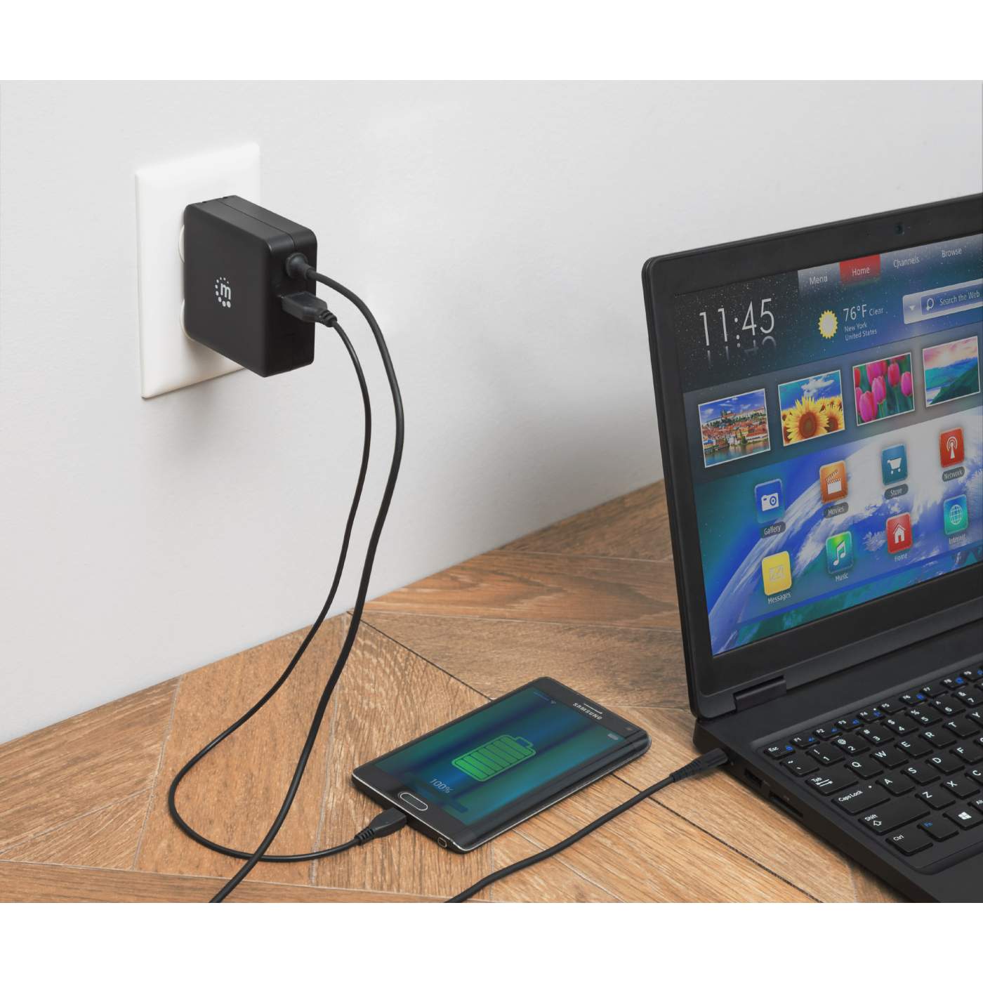 Power Delivery Wall Charger with Built-in USB-C Cable - 60 W Image 8