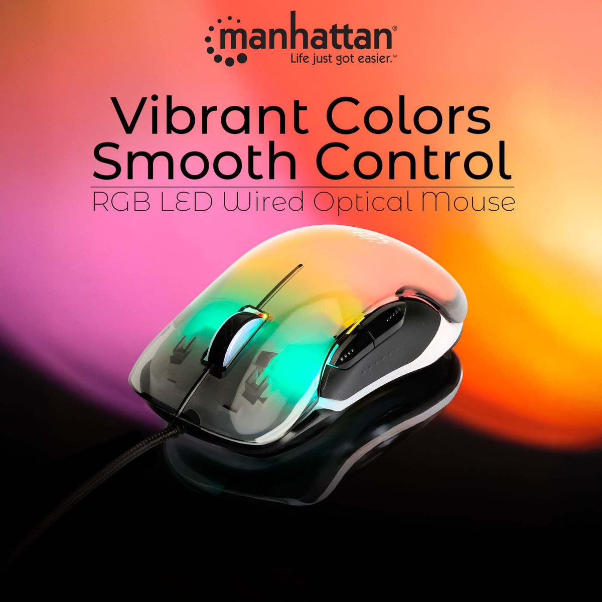 RGB LED Wired Optical USB Mouse Image 11