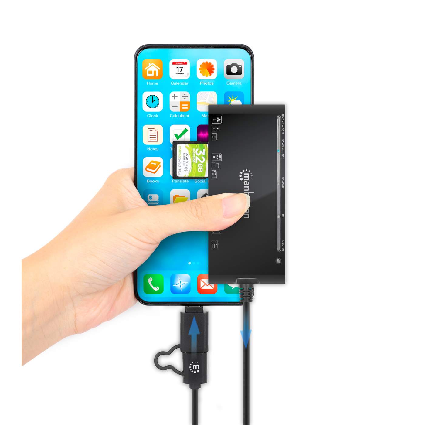 USB 3.0 Type-C / Type-A Combo Multi-Card Reader / Writer Image 10