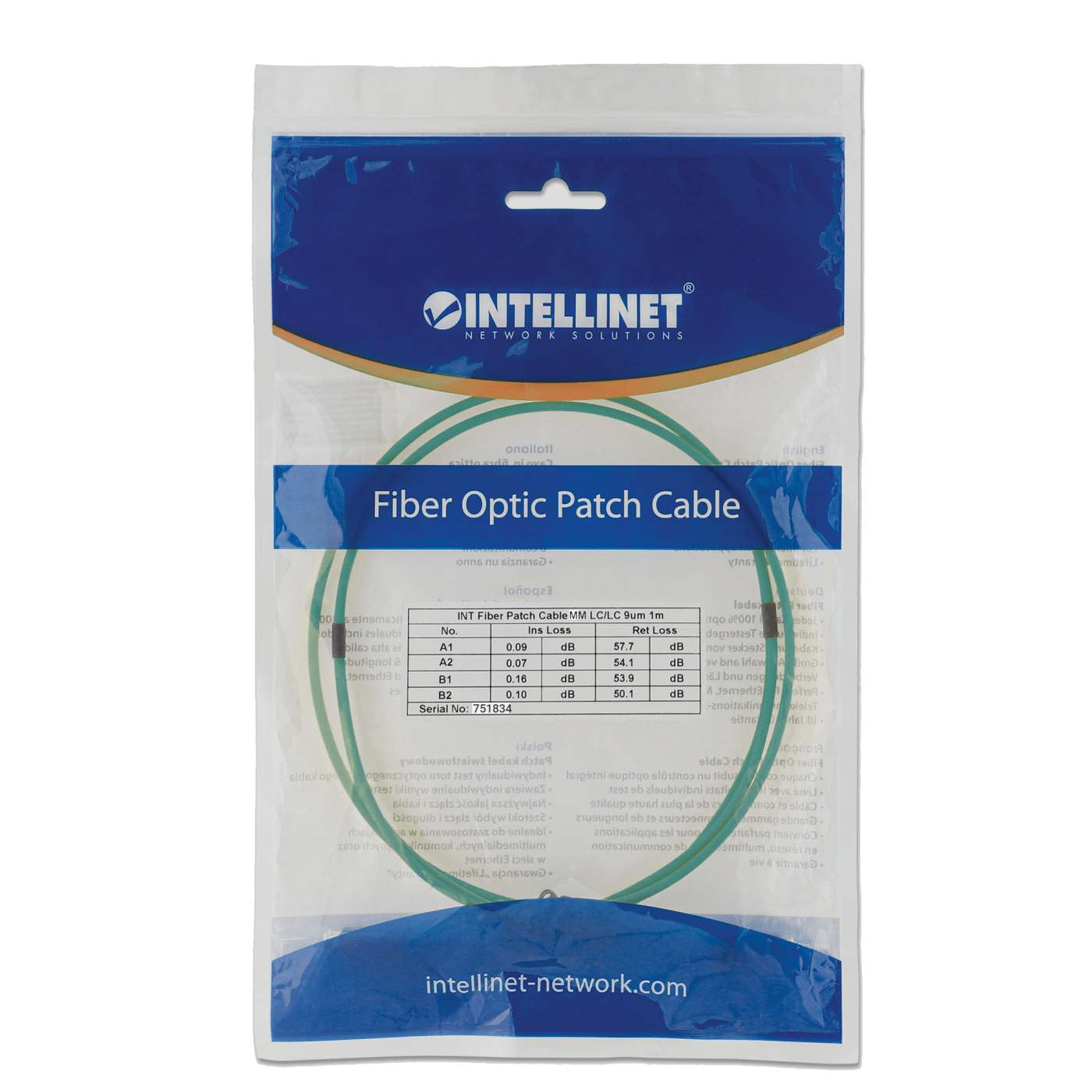 0.5 m LC to LC UPC Fiber Optic Patch Cable, 2.0 mm, Duplex, OFNR, OM4 Multimode, Aqua Image 5