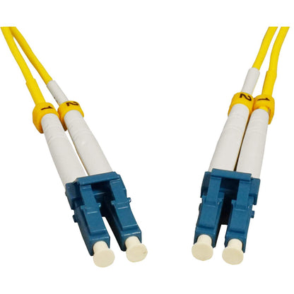 1 m LC to LC UPC Fiber Optic Patch Cable, 2.0 mm, Duplex, OFNR, Singlemode BIF, Yellow Image 3