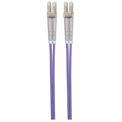 1 m LC to LC UPC Fiber Optic Patch Cable, 3.0 mm, Duplex, LSZH, OM4 Multimode, Violet Image 5