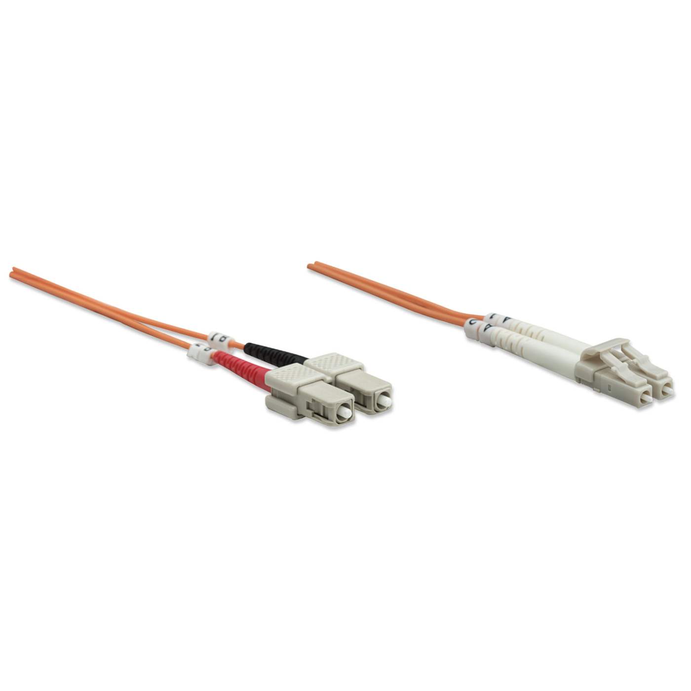 1 m LC to SC UPC Fiber Optic Patch Cable, 3.0 mm, Duplex, LSZH, OM1 Multimode, Orange Image 3