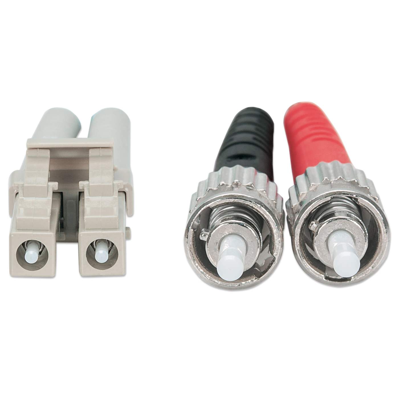 1 m LC to ST UPC Fiber Optic Patch Cable, 3.0 mm, Duplex, LSZH, OM3 Multimode, Aqua Image 4