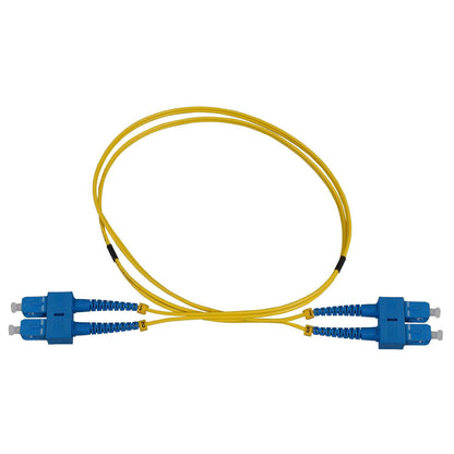 1 m SC to SC UPC Fiber Optic Patch Cable, 2.0 mm, Duplex, OFNR, Singlemode BIF, Yellow Image 3