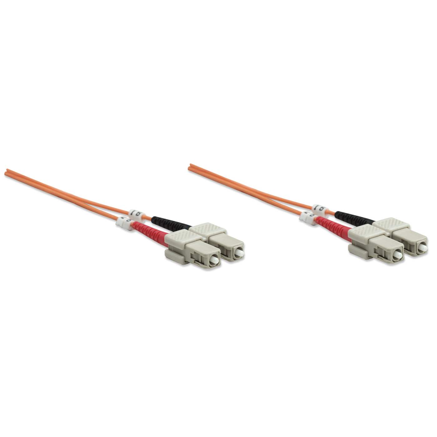 1 m SC to SC UPC Fiber Optic Patch Cable, 3.0 mm, Duplex, LSZH, OM1 Multimode, Orange Image 3