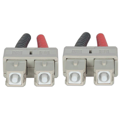 1 m SC to SC UPC Fiber Optic Patch Cable, 3.0 mm, Duplex, LSZH, OM3 Multimode, Aqua Image 4