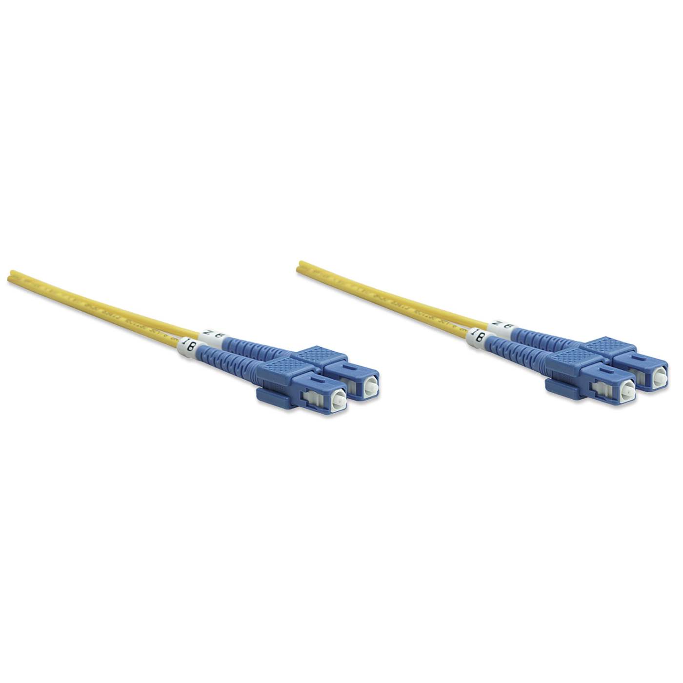 1 m SC to SC UPC Fiber Optic Patch Cable, 3.0 mm, Duplex, LSZH, OS2 Singlemode, Yellow Image 3