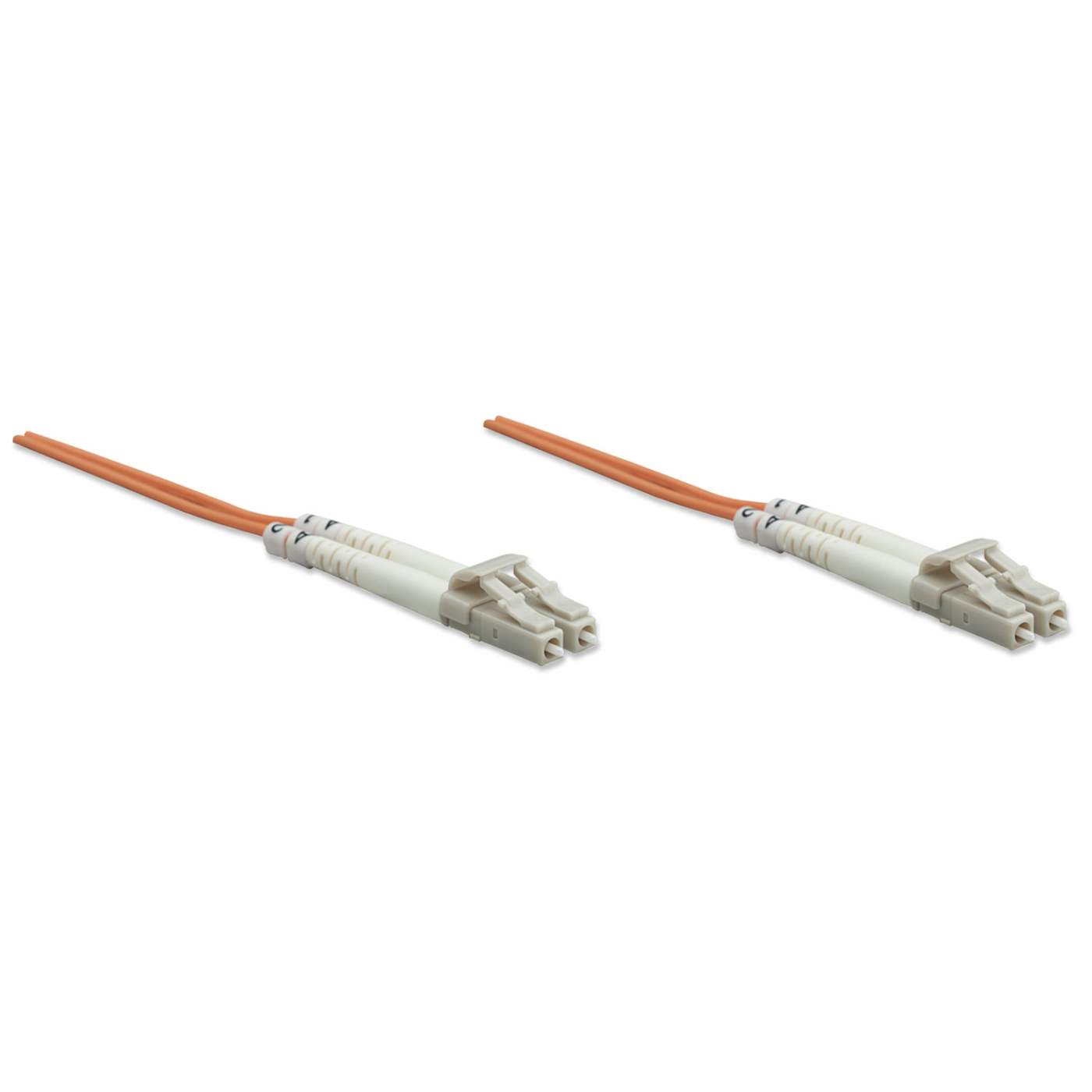 10 m LC to LC UPC Fiber Optic Patch Cable, 3.0 mm, Duplex, LSZH, OM1 Multimode, Orange Image 3