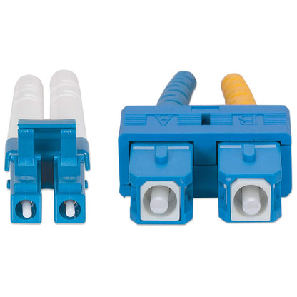 10 m LC to SC UPC Fiber Optic Patch Cable, 3.0 mm, Duplex, LSZH, OS2 Singlemode, Yellow Image 4