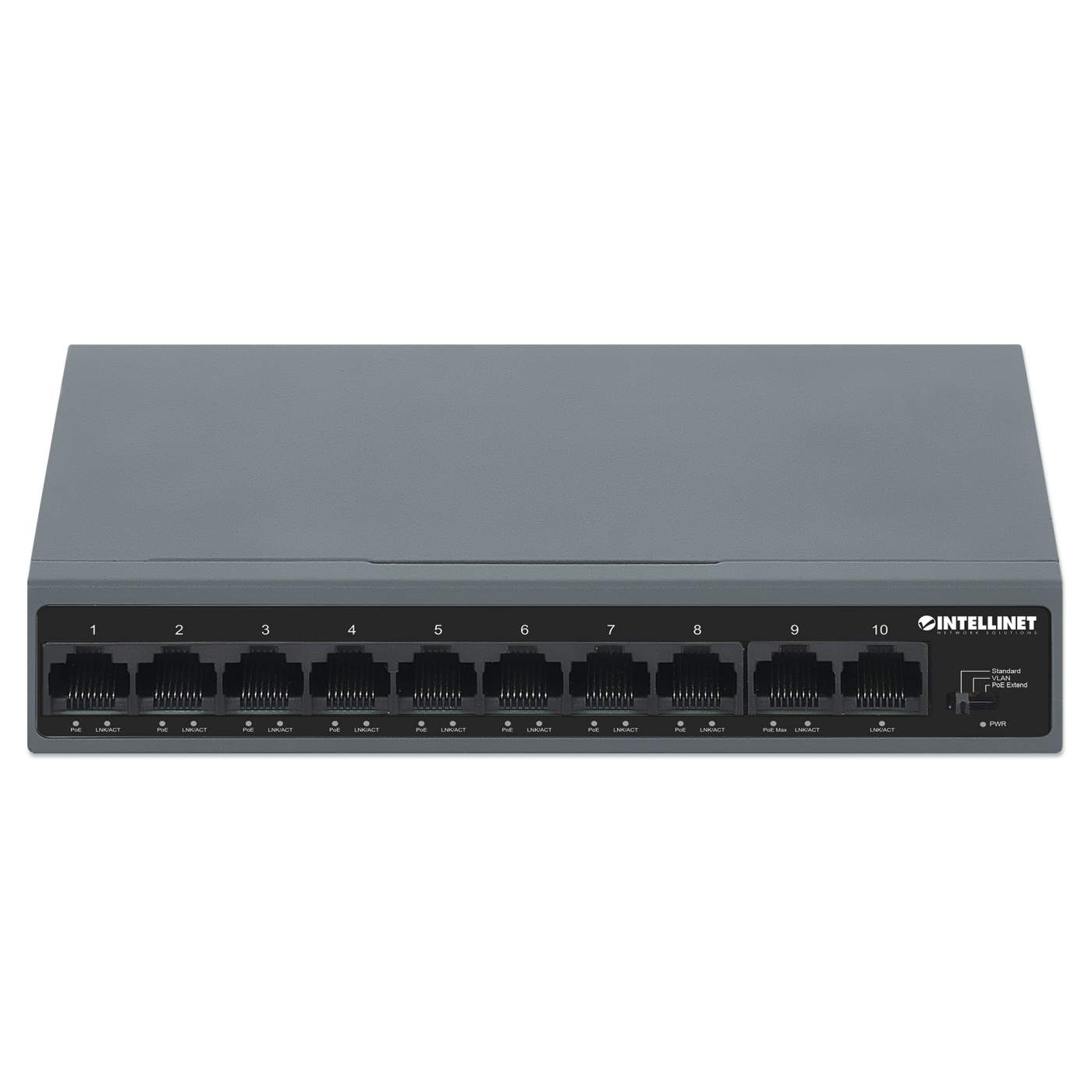 10-Port PoE+ Switch with 8 Fast Ethernet Ports and 2 FE Uplinks Image 4