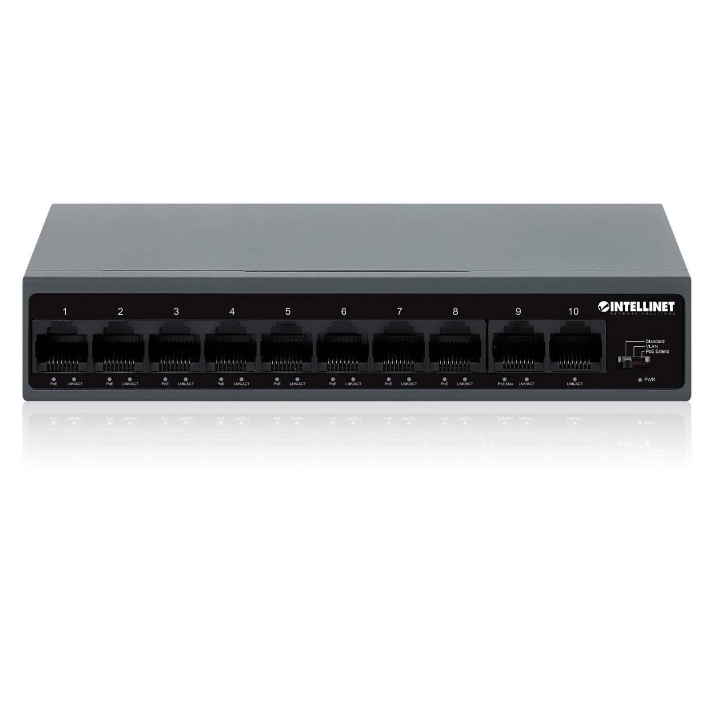 10-Port PoE+ Switch with 8 Fast Ethernet Ports and 2 FE Uplinks Image 6