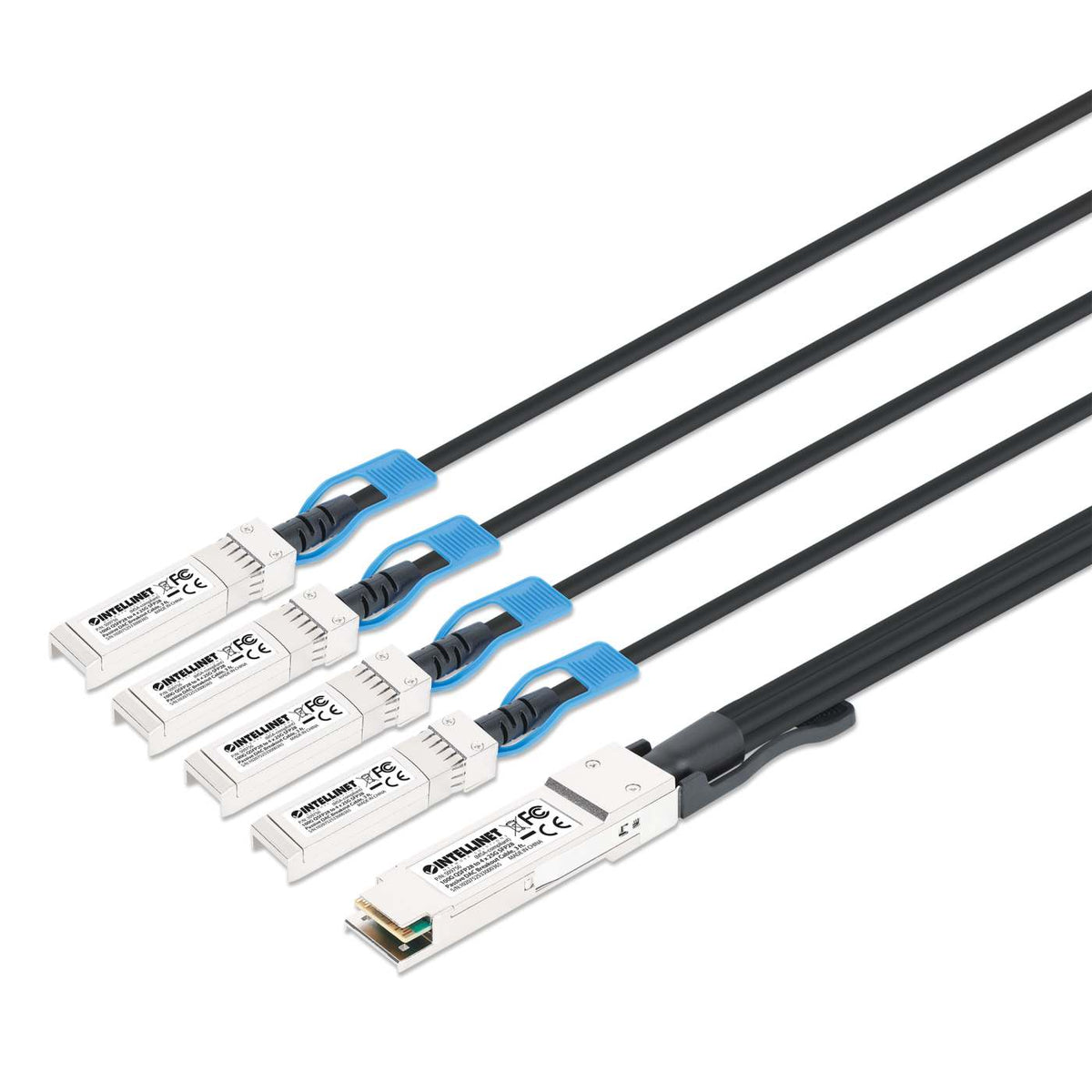 100G QSFP28 to 4 x 25G SFP28 Passive DAC Breakout Cable, 3 ft. Image 1