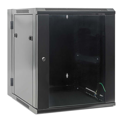 12U 19" Swing Out Wall Mount Network Cabinet, 550 mm (21.7 in.) Depth, Black Image 2