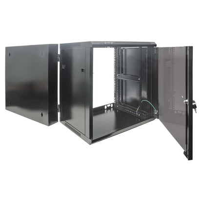 12U 19" Swing Out Wall Mount Network Cabinet, 550 mm (21.7 in.) Depth, Black Image 7