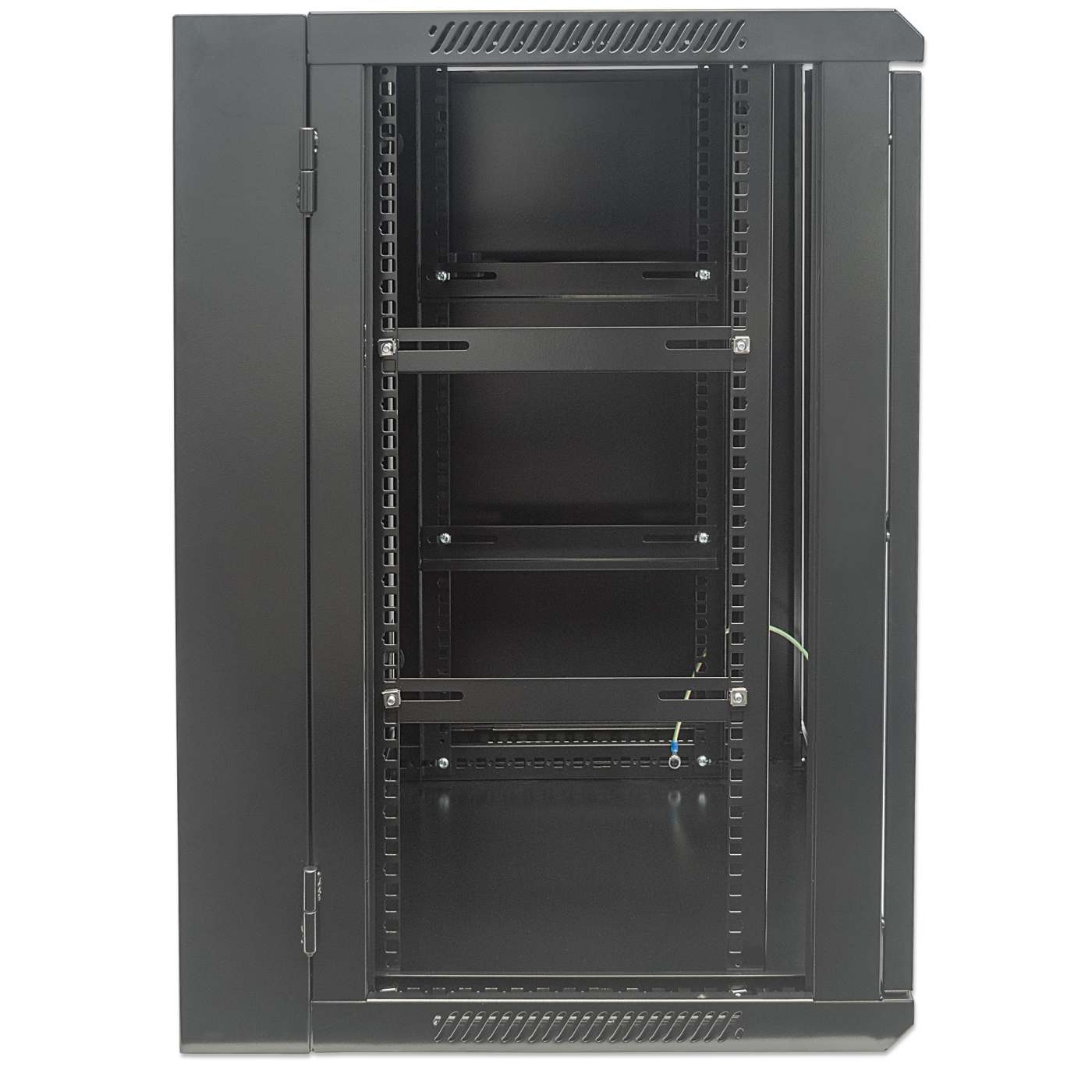 15U 19" Swing Out Wall Mount Network Cabinet, 550 mm (21.7 in.) Depth, Black Image 4