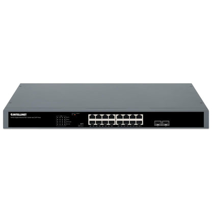 16-Port Gigabit Ethernet PoE+ Switch with 2 SFP Ports Image 4