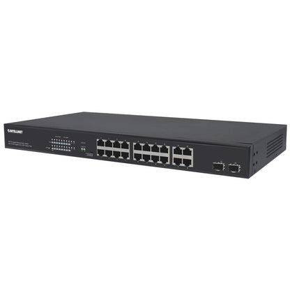 16-Port Gigabit Ethernet PoE+ Switch with 4 RJ45 Gigabit and 2 SFP Uplink Ports Image 1