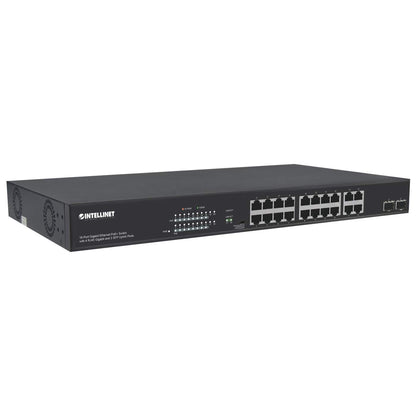 16-Port Gigabit Ethernet PoE+ Switch with 4 RJ45 Gigabit and 2 SFP Uplink Ports Image 3