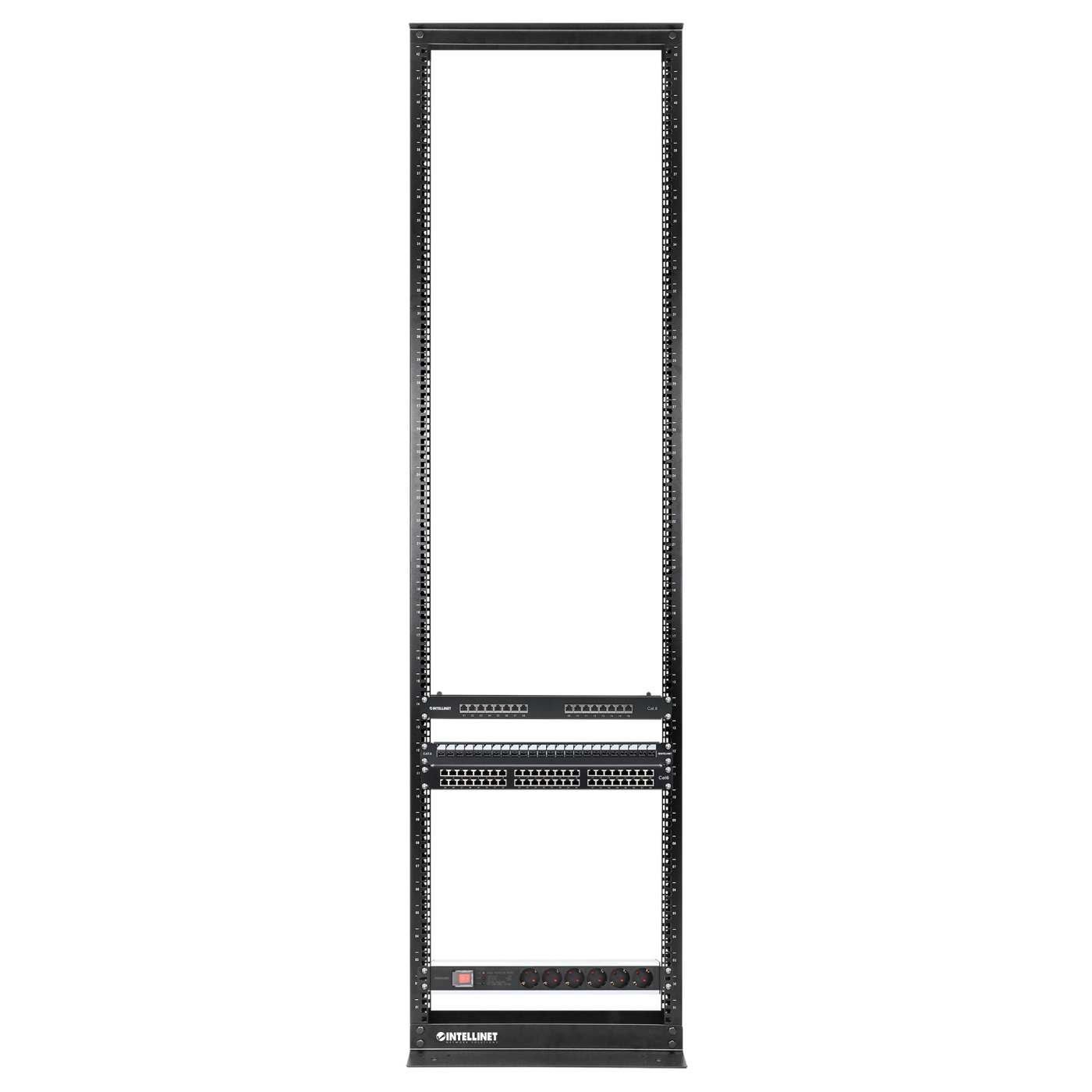 19" 2-Post Open Frame Network Rack, 42U Image 5