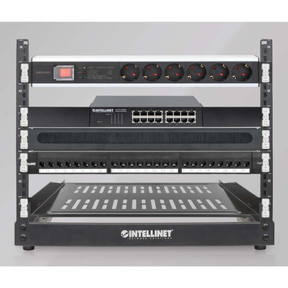 19" Cable Entry Panel, 1U, Black Image 7