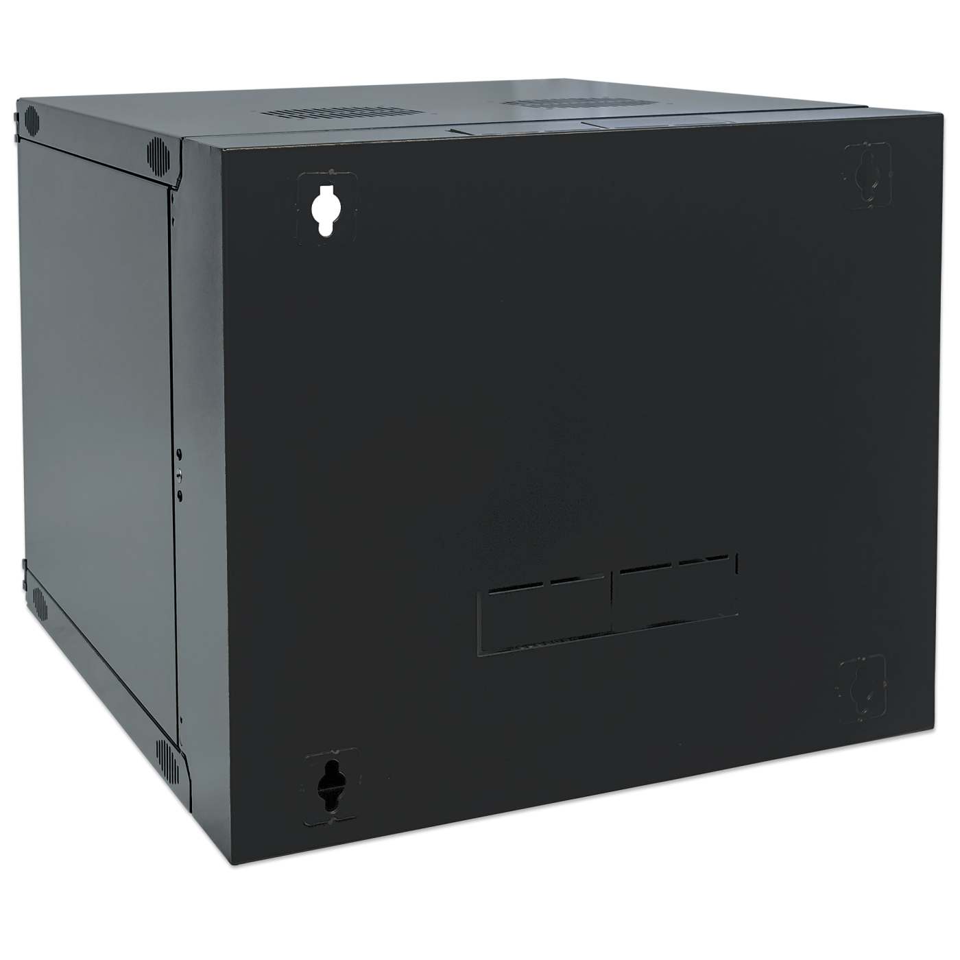 19" Double Section Wallmount Cabinet, 12U, 600 mm (23.6 in.) Depth, Black Image 6
