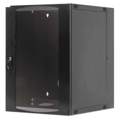 19" Double Section Wallmount Cabinet, 15U, 600 mm (23.6 in.) Depth, Black Image 1