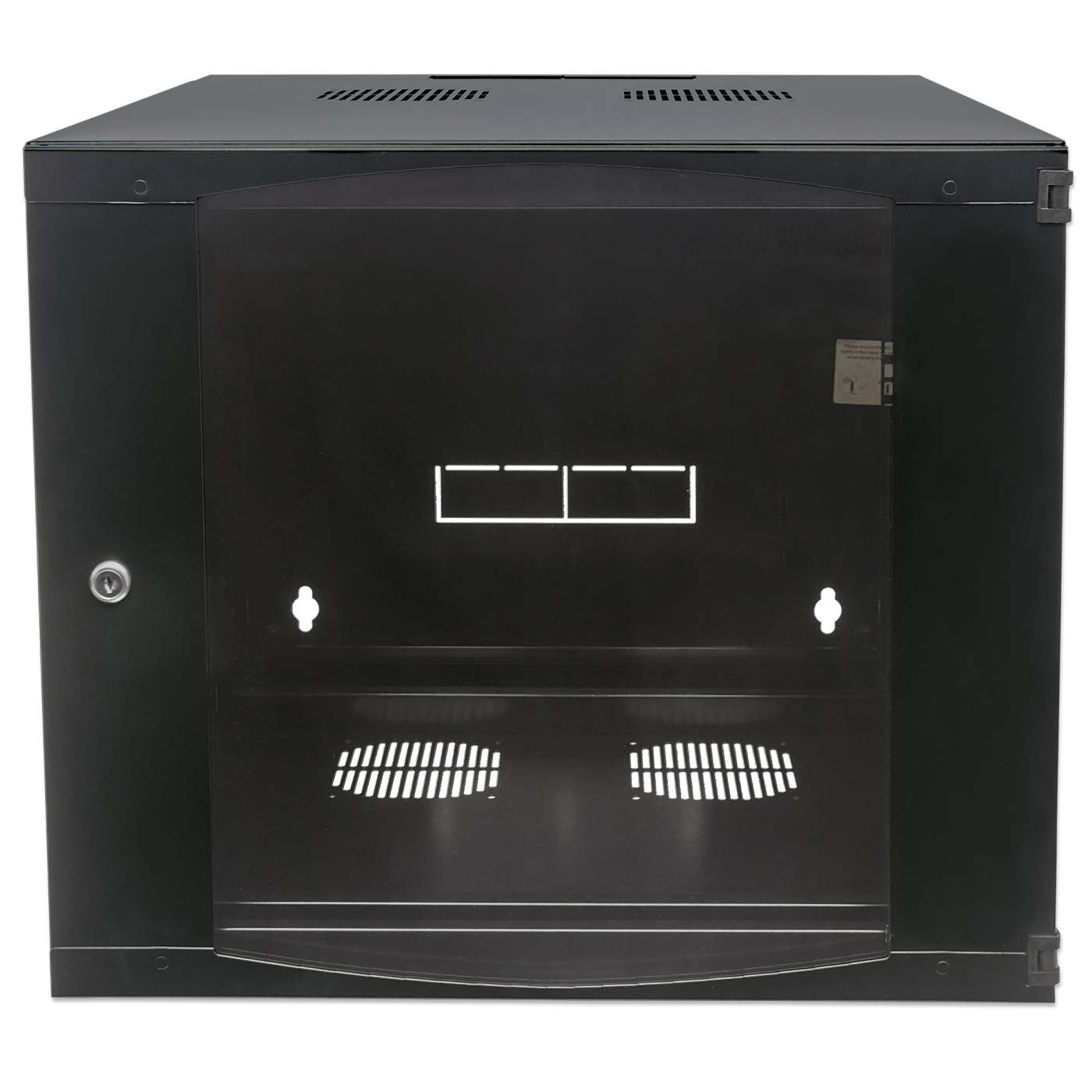19" Double Section Wallmount Cabinet, 6U, 600 mm (23.6 in.) Depth, Black Image 3
