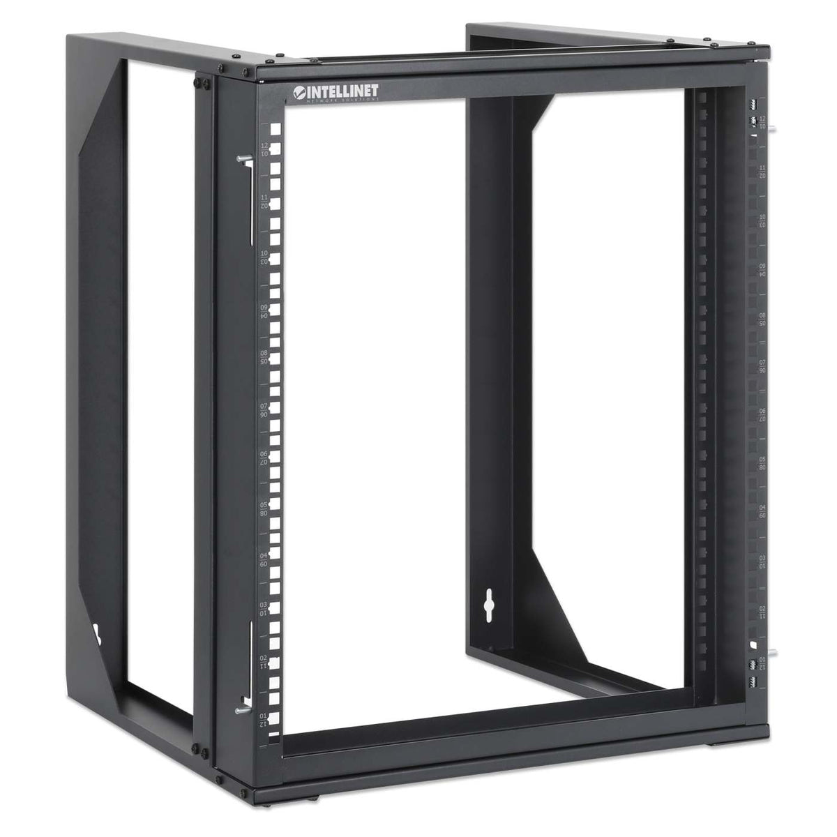 19" Wall Mount 2-Post Open Frame Network Rack, 12U Image 2