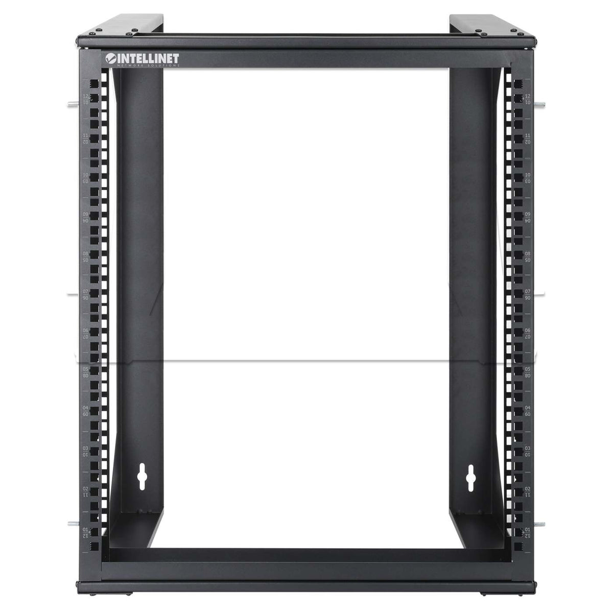 19" Wall Mount 2-Post Open Frame Network Rack, 12U Image 3