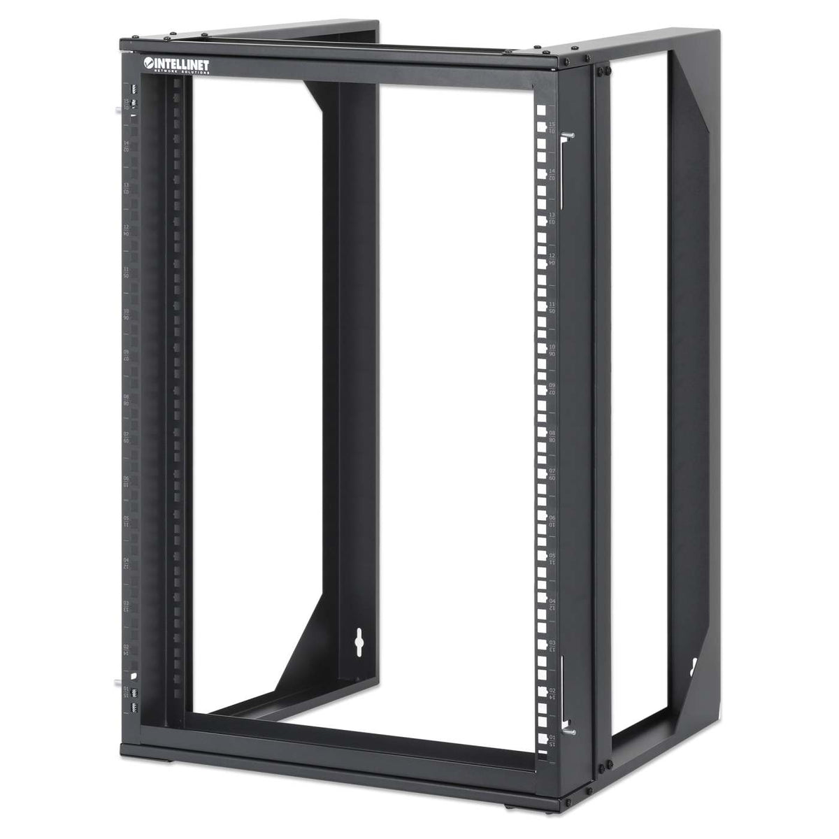 19" Wall Mount 2-Post Open Frame Network Rack, 15U Image 1