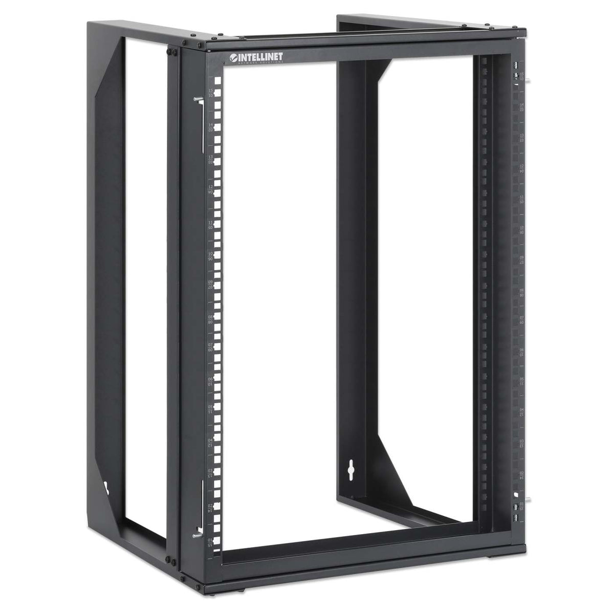 19" Wall Mount 2-Post Open Frame Network Rack, 15U Image 2