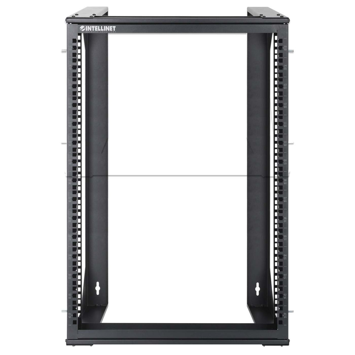 19" Wall Mount 2-Post Open Frame Network Rack, 15U Image 3