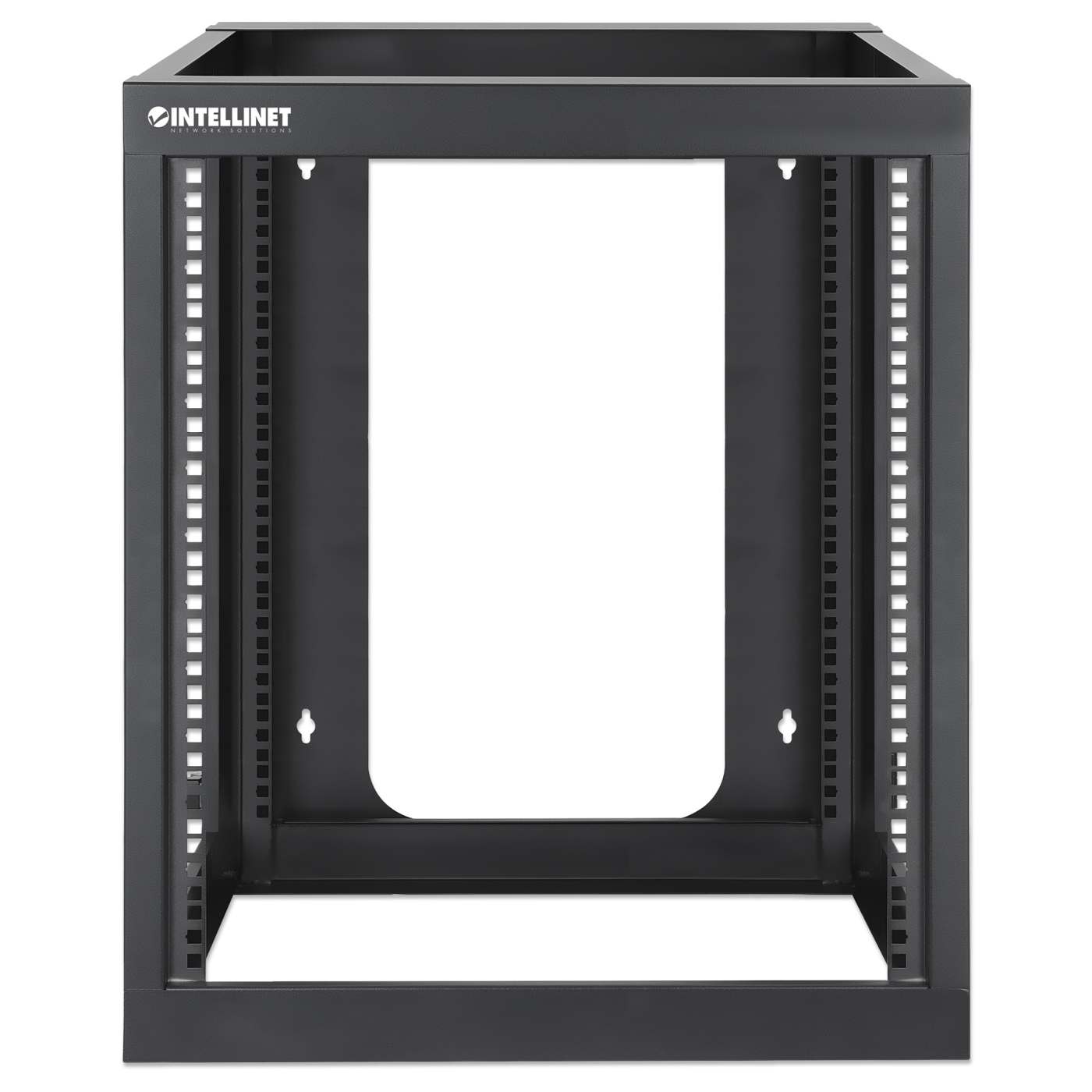 19" Wall Mount 4-Post Open Frame Network Rack, 12U Image 3