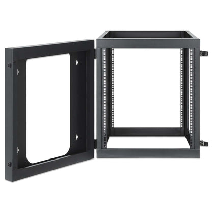 19" Wall Mount 4-Post Open Frame Network Rack, 12U Image 7