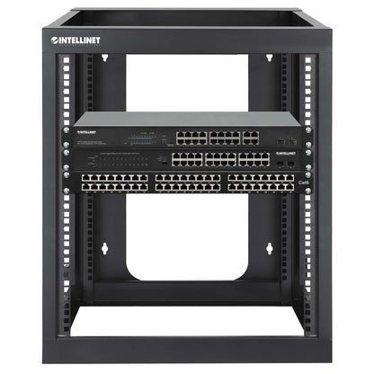 19" Wall Mount 4-Post Open Frame Network Rack, 12U Image 8