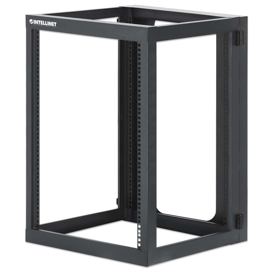 19" Wall Mount 4-Post Open Frame Network Rack, 15U Image 1