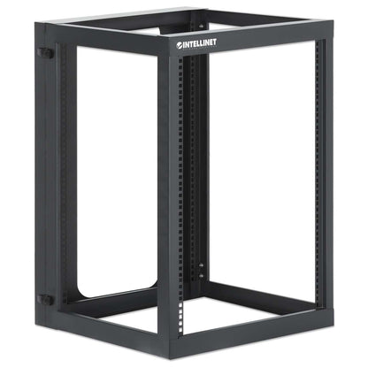 19" Wall Mount 4-Post Open Frame Network Rack, 15U Image 2