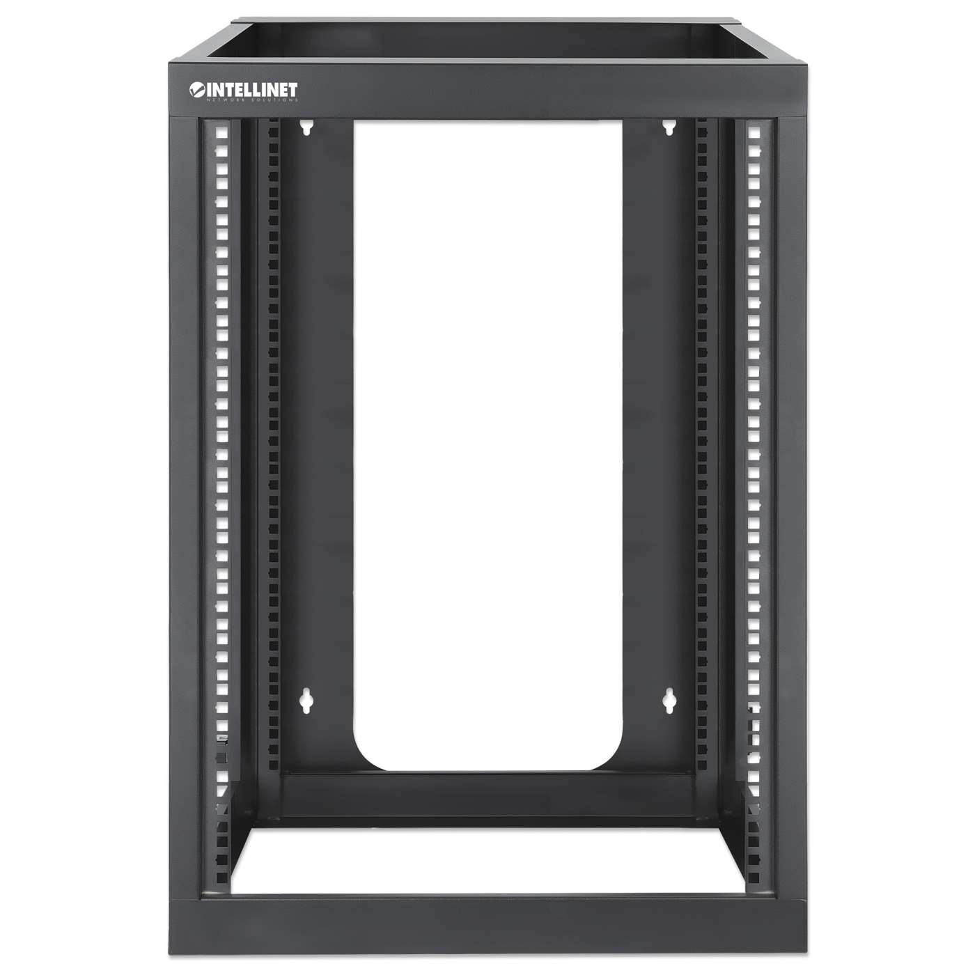 19" Wall Mount 4-Post Open Frame Network Rack, 15U Image 3