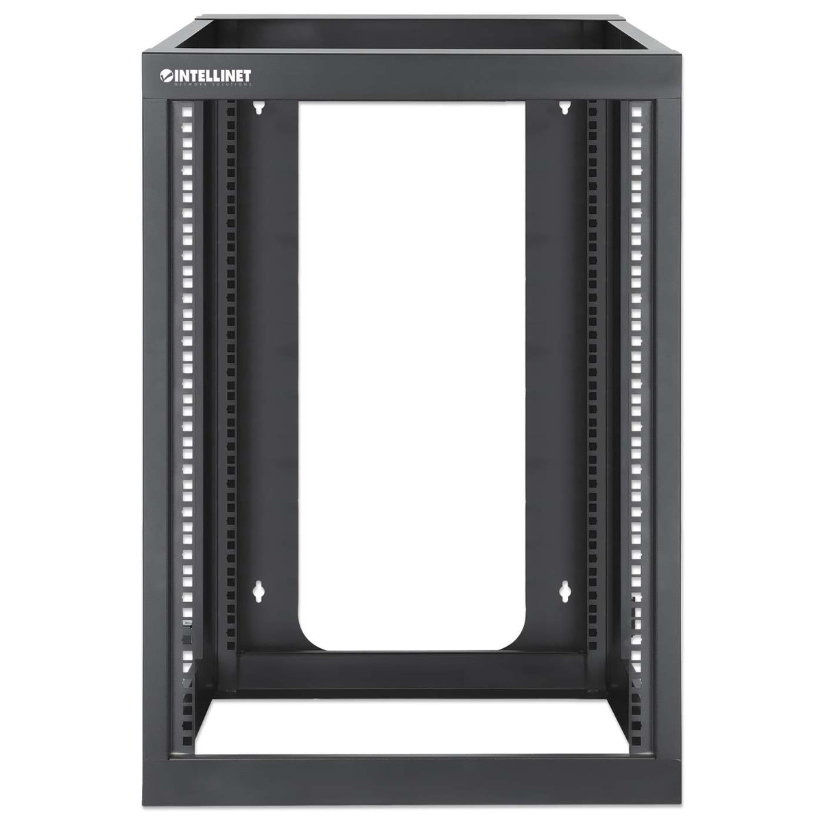 19" Wall Mount 4-Post Open Frame Network Rack, 15U Image 3