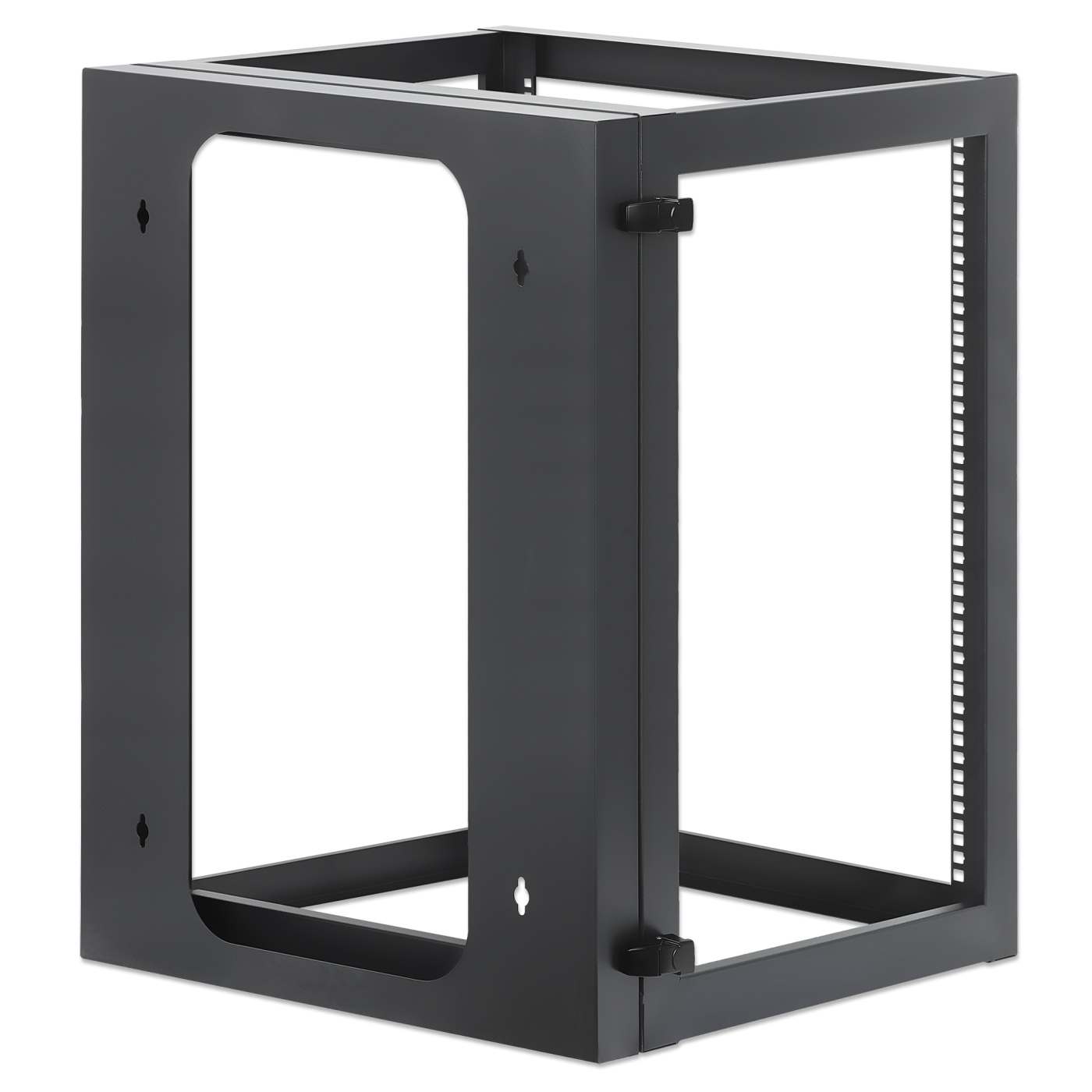 19" Wall Mount 4-Post Open Frame Network Rack, 15U Image 4