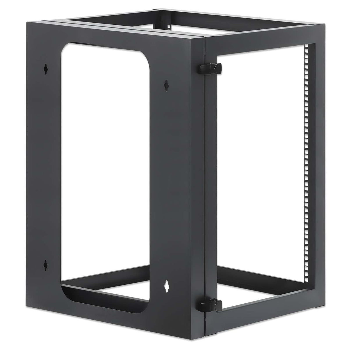 19" Wall Mount 4-Post Open Frame Network Rack, 15U Image 4